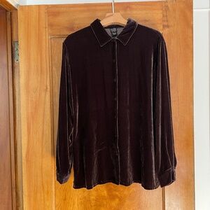 Eileen Fisher Velvet Button Down